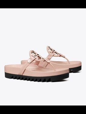 Tory Burch Blush Miller Cloud Platform Sandals 9